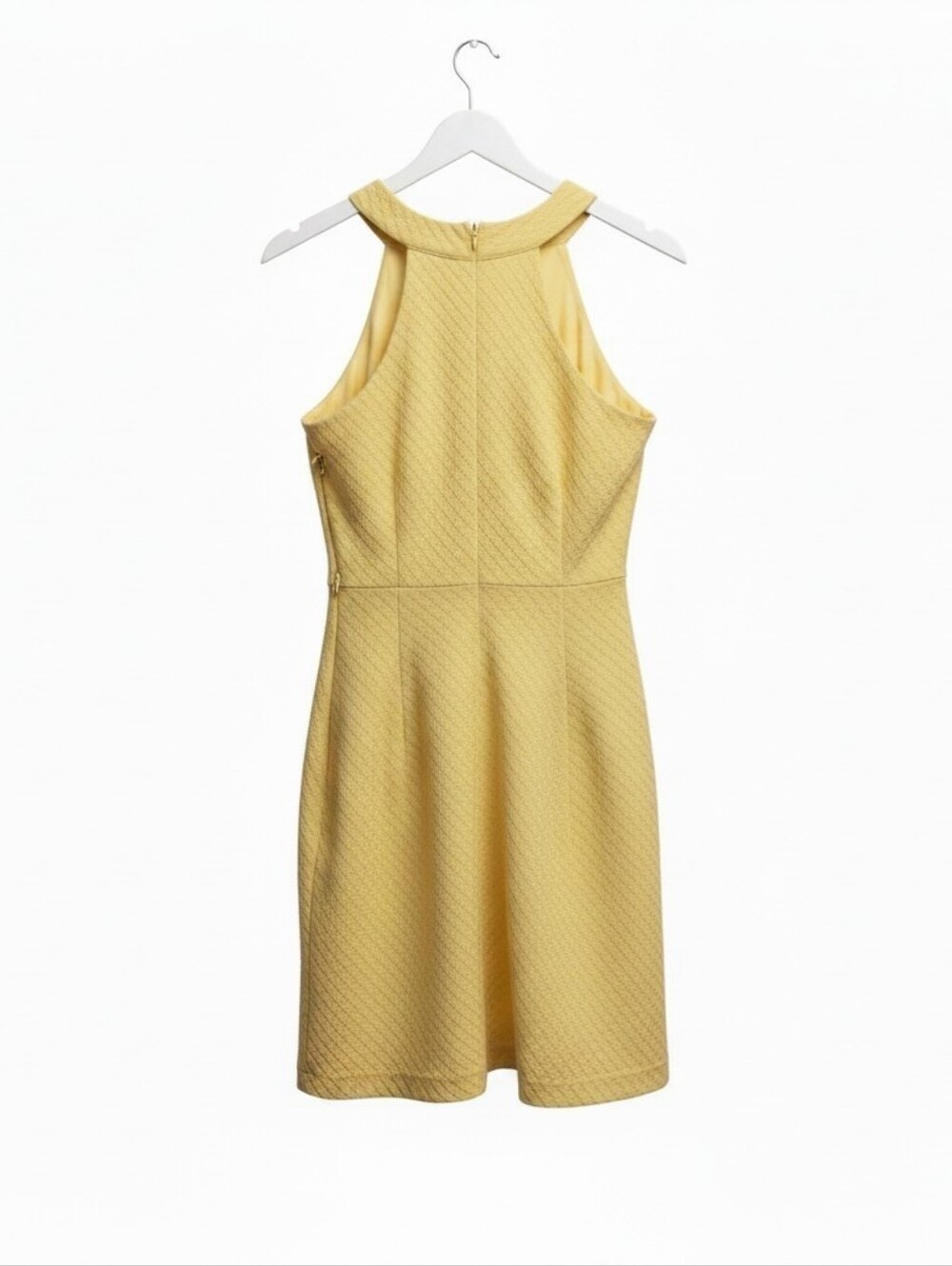 Lilly Pulitzer Yellow Cotton Sleeveless Eyelet Lace Trim Shift Dress Size 4 - Picture 3 of 6